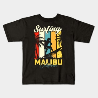 Surfing | Malibu, California Kids T-Shirt